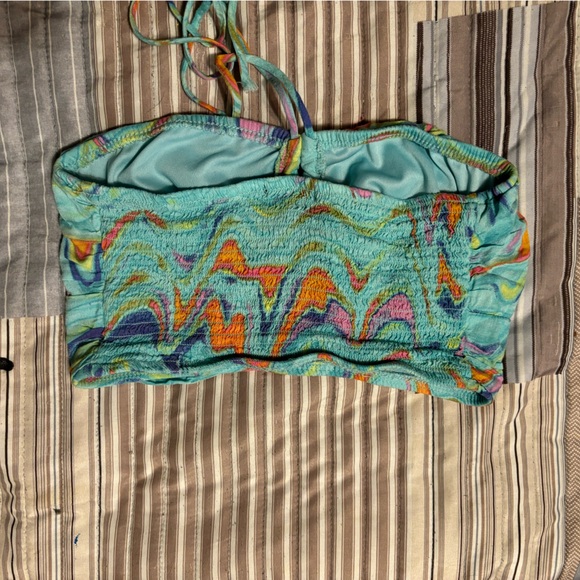 Bright multicolor tube top with adjustable strings - Picture 2 of 6